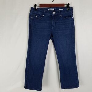 Nine West Jeans Womens 4 Blue‎ Mid Rise Chrystie Capri Medium Wash Denim 30x21.5